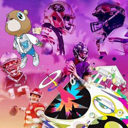 Kanye West -- Old school NFL Sunday