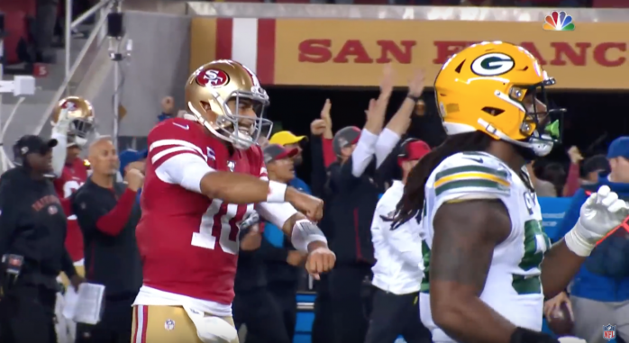 Jimmy Garoppolo vs Packers
