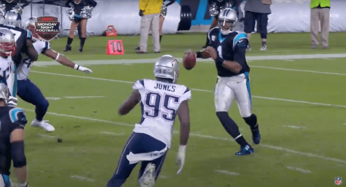 Cam Newton vs Patriots -- 2013