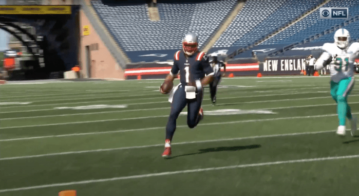 Cam Newton -- Week 1 vs Dolphins